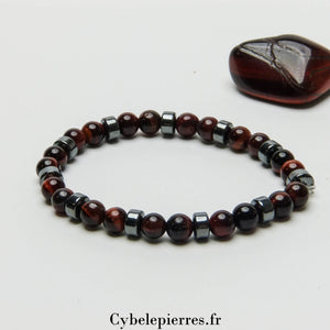 Bracelet Œil de Taureau (6mm) - 18cm | Protection et Confiance - Cybele Pierres