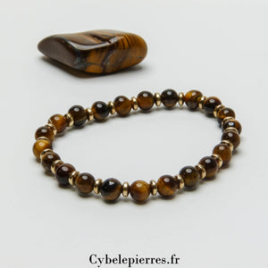 Bracelet Œil de Tigre (6mm) | Force et Protection - Cybele Pierres