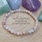 Bracelet Opale rose carré facettée (6mm) - 18cm - Cybele Pierres