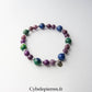 Bracelet Phosphosidérite et Azurite - Malachite (6 et 8 mm) – 18 cm | Transformation et apaisement - Cybele Pierres