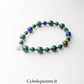 Bracelet Azurite-Malachite (6 et 8 mm) – 18 cm | Confiance et transformation