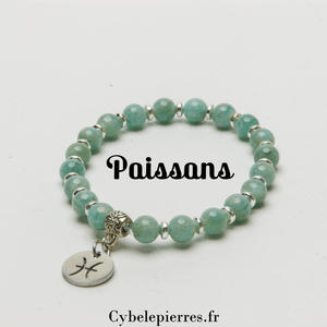 Bracelet Poissons - Amazonite (6mm) | Intuition et Sérénité - Cybele Pierres