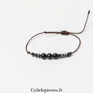 Bracelet Porte - bonheur Réglable – Astrophyllite | Intuition et Clarté - Cybele Pierres