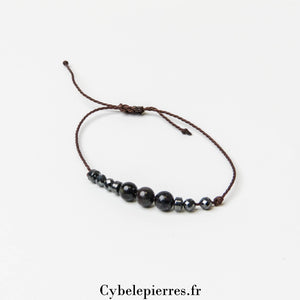 Bracelet Porte - bonheur Réglable – Astrophyllite | Intuition et Clarté - Cybele Pierres