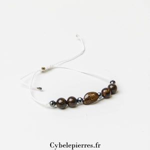 Bracelet Porte - bonheur Réglable – Bronzite | Confiance et Clarté - Cybele Pierres