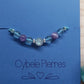 Bracelet Porte - bonheur réglable cordon Améthyste, Fluorine bleue et Labradorite (8mm et 6mm) - Cybele Pierres