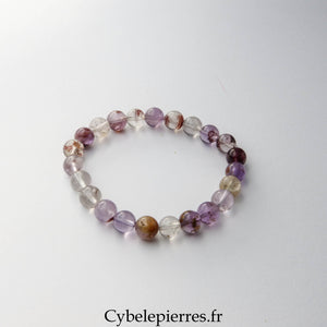 Bracelet Cacoxénite Extra (8 mm) – 18 cm | Bouclier énergétique