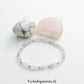 Bracelet Quartz Rose et Howlite (3 mm facettées) – 17 cm | Douceur et sérénité