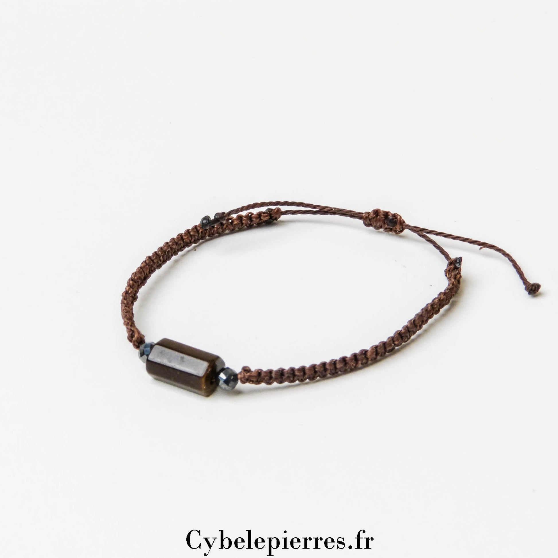 Bracelet Réglable Cordon - Œil de Tigre | Protection et Confiance - Cybele Pierres