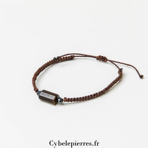 Bracelet Réglable Cordon - Œil de Tigre | Protection et Confiance - Cybele Pierres