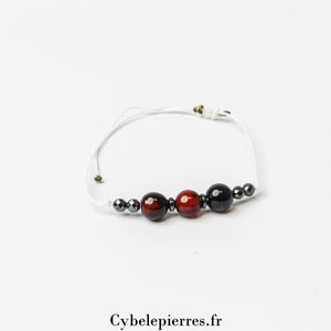 Bracelet Réglable en Cordon – Sardonyx | Communication et Optimisme - Cybele Pierres