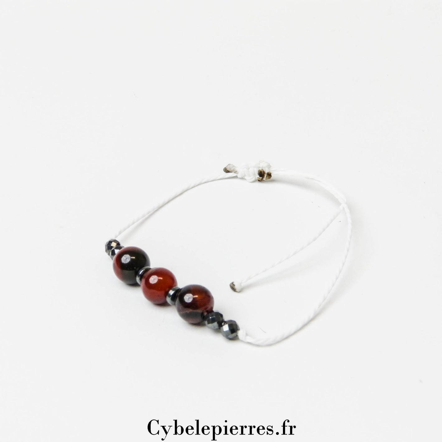 Bracelet Réglable en Cordon – Sardonyx | Communication et Optimisme - Cybele Pierres