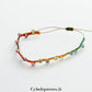 Bracelet réglable micro - macramé - Fluorine facettée (3mm) | Harmonie et Créativité - Cybele Pierres