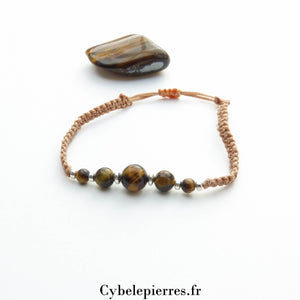 Bracelet réglable Œil de Tigre (4, 6 et 8 mm) – Protection et Confiance - Cybele Pierres