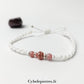 Bracelet Rhodochrosite et micro - macramé - Cybele Pierres