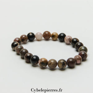 Bracelet Rhodonite (8mm) - 18cm - Cybele Pierres