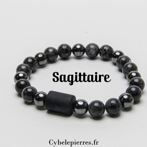 Bracelet Sagittaire - Larvikite (8mm) | Aventure et Protection - Cybele Pierres
