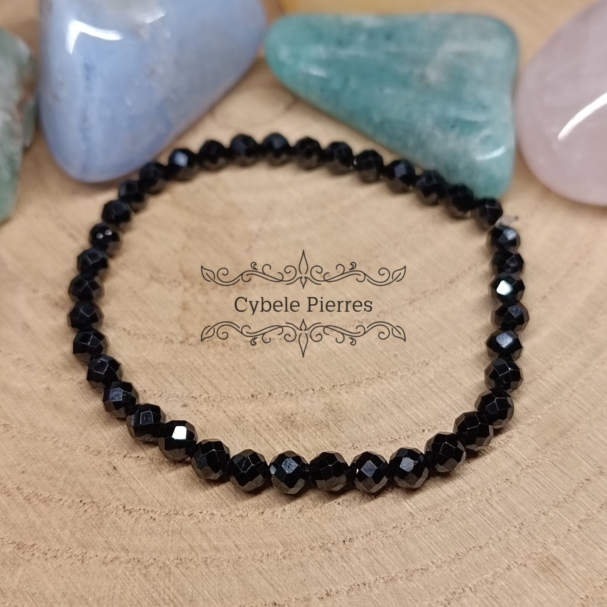 Bracelet Spinelle facettée (3mm) - 17cm - Cybele Pierres