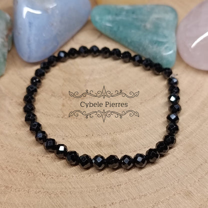 Bracelet Spinelle facettée (3mm) - 17cm - Cybele Pierres