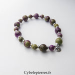 Bracelet Stitchite - Serpentine (6 et 8 mm) – 18 cm | Douceur et ancrage - Cybele Pierres