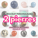 Bracelet sur mesure - 2 pierres | Taille au choix - Cybele Pierres