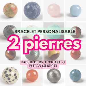 Bracelet sur mesure - 2 pierres | Taille au choix - Cybele Pierres