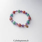 Bracelet Thulite, Amazonite et Améthyste (6 et 8 mm) – 17 cm | Douceur et affirmation de soi