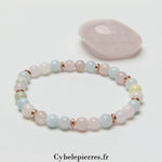 Bracelet Tranquillité Infinie - Ensemble de Béryls (6mm) - 18cm - Cybele Pierres