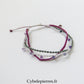 Bracelet “Trio Estival – Lavande Boréale” – micro macramé & fluorite - Cybele Pierres