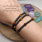 Bracelet Triple protection - Œil de Tigre et Onyx (4 et 6mm) - 18cm | Protection et Force Intérieure - Cybele Pierres