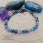 Bracelet Zen Attitude - Améthyste, Apatite bleue et Labradorite (6mm) - 18cm - Cybele Pierres