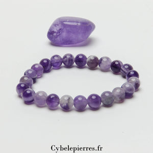 Bracelet Améthyste  (8mm) - 18cm