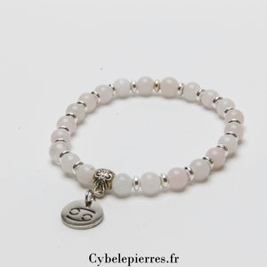 Bracelet Cancer - Quartz Rose (6mm) - 18cm | Sérénité et Douceur