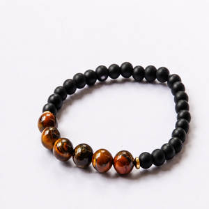 Pulsera 3er Chakra "Plexo Solar" - Ojo de tigre - (6 y 8mm) - 18cm