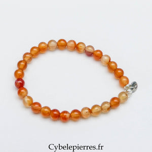 Bracelet Cornaline (6 mm) - 18 cm | Vitalité, Confiance et Inspiration