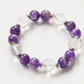 Bracelet Sérénité – Améthyste (10 mm) et Cristal de roche (12 mm) – 18 cm | Clarté et Recentrage