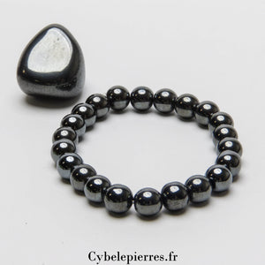 Bracelet Hématite (8 mm) - 18 cm | Force, Confiance et Sérénité