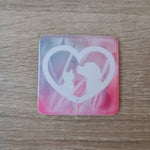 Magnet 5×5 cm en résine sublimée – Modèles animaux et citations - Cybele Pierres