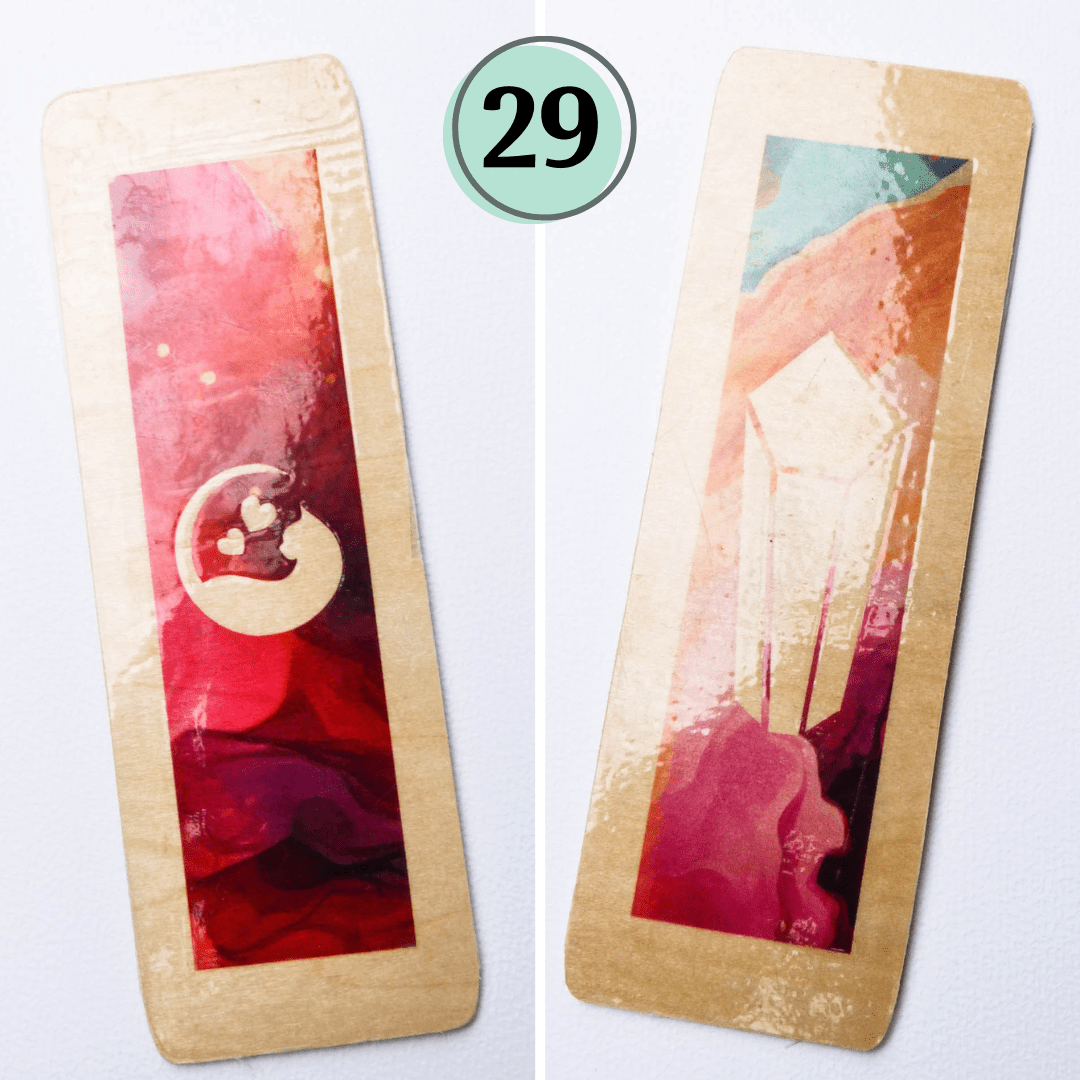 Marque - page en bois – 5×15 cm - Cybele Pierres