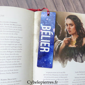 Marque - Pages Astro en Aluminium – 12 Signes du Zodiaque | Fond Galaxie - Cybele Pierres