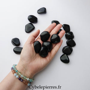 Obsidienne Noire roulée – Mexique | Protection et Éveil - Cybele Pierres