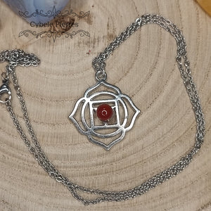 Pendentif 1er Chakra - Cornaline - Cybele Pierres