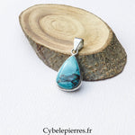 Pendentif Goutte - Chrysocolle (25 mm) | Créativité et Harmonie - Cybele Pierres