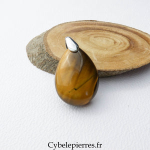Pendentif Goutte Œil de Tigre | Intuition et Protection - Cybele Pierres