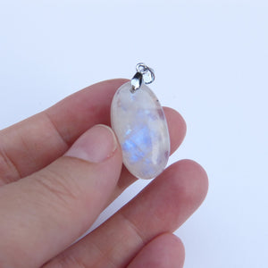 Pendentif Péristérite (Labradorite blanche) - 20mm - Cybele Pierres
