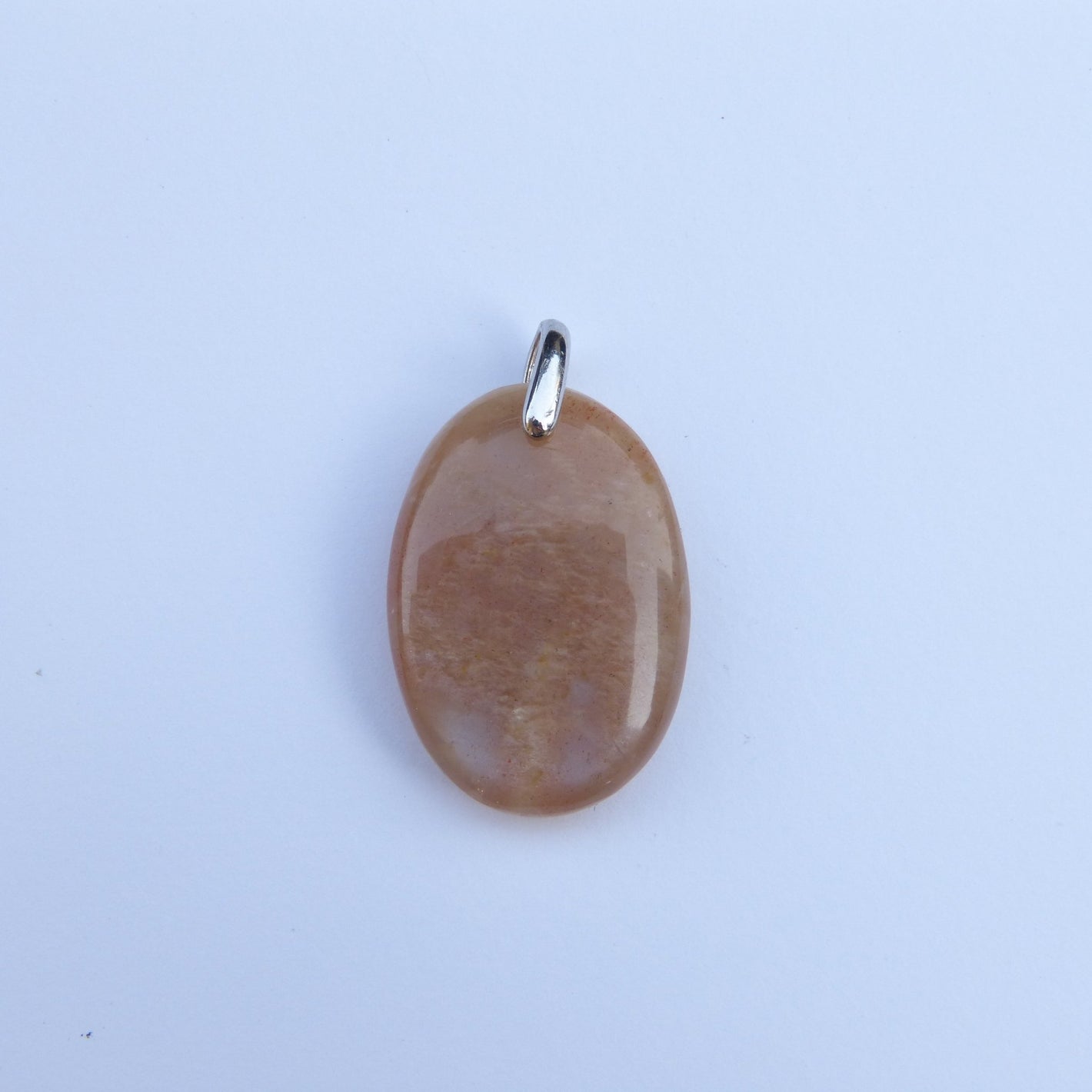 Pendentif Pierre de Lune Pêche – ovale 3 cm | Douceur émotionnelle & intuition - Cybele Pierres