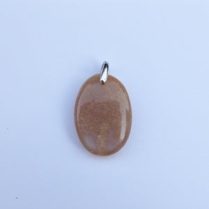 Pendentif Pierre de Lune Pêche – ovale 3 cm | Douceur émotionnelle & intuition - Cybele Pierres
