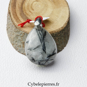 Pendentif Quartz Tourmaline (30mm) – Clarté et Protection - Cybele Pierres