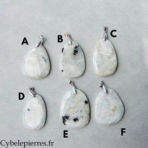 Pendentif Péristérite (Labradorite blanche) - 30 mm