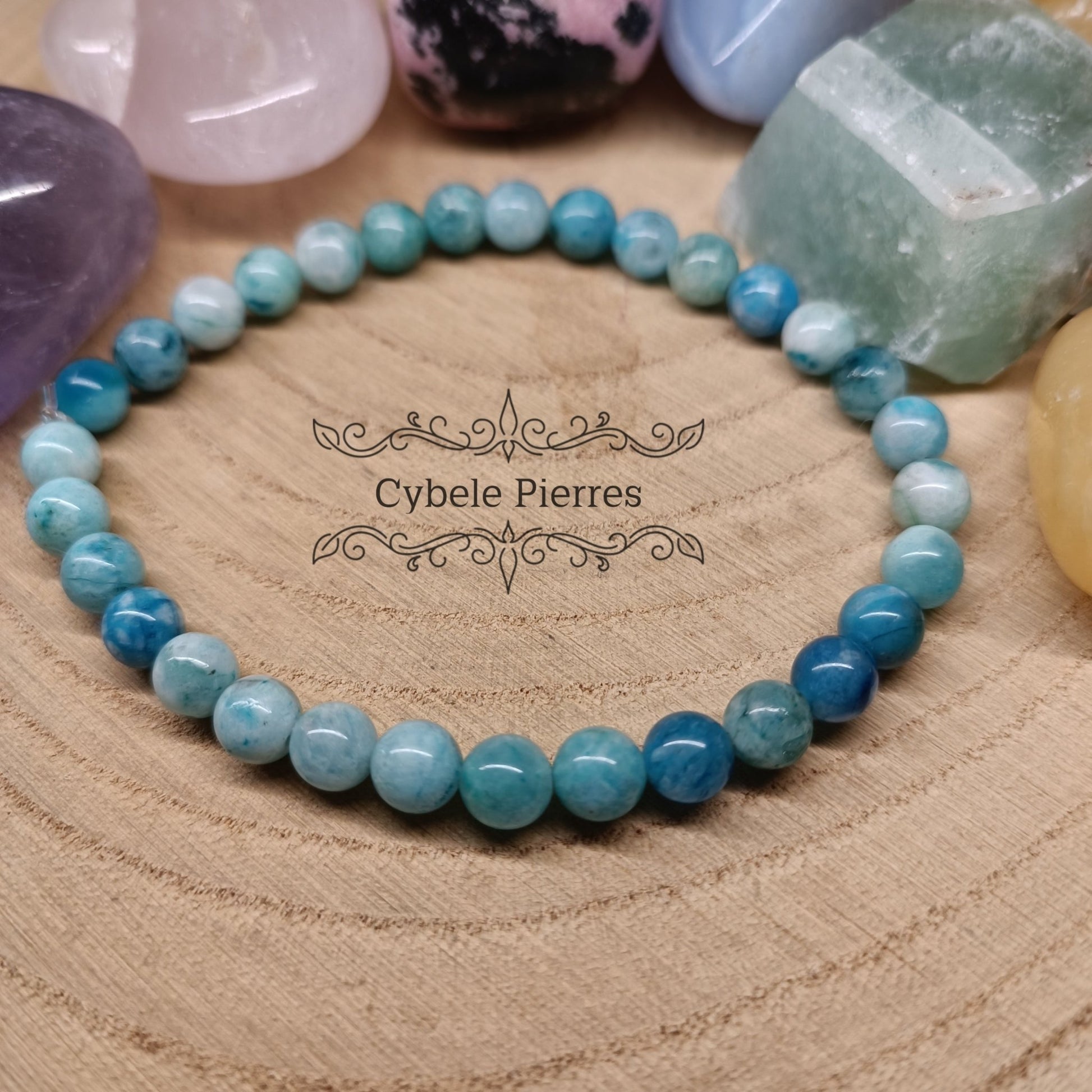 RESERVE - Bracelet Hémimorphite (6mm) - 18cm - Cybele Pierres